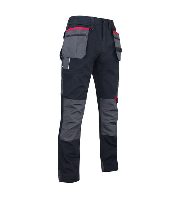Canvas fabric pants with knee pad pockets MINERAI - Hugo Strong