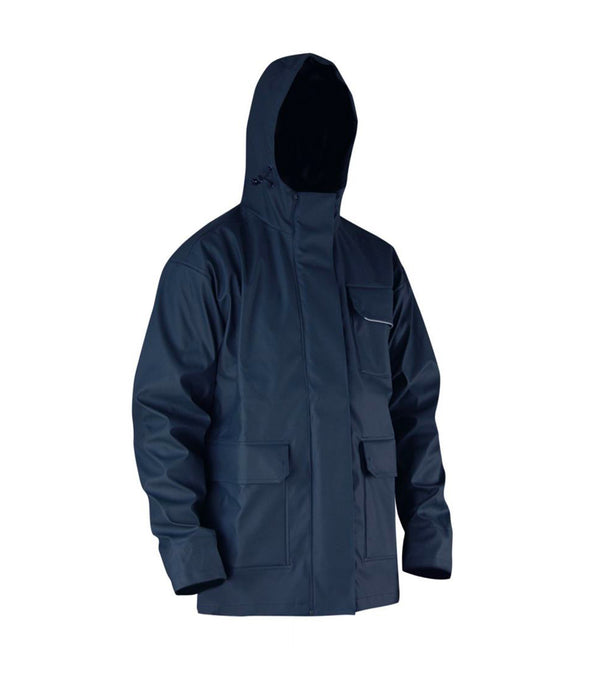 ORAGE navy waterproof semi-PU rain jacket - Hugo Strong
