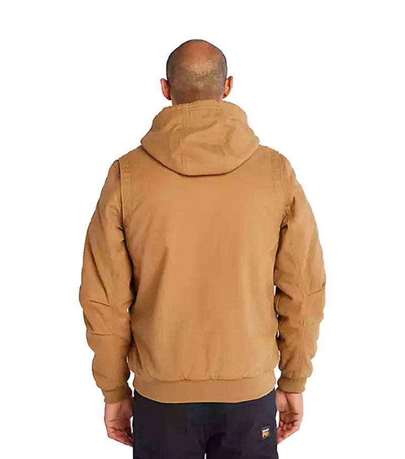 GRITMAN Men's Fleece-Lined Hooded Canvas Jacket (Tan) - Timberland