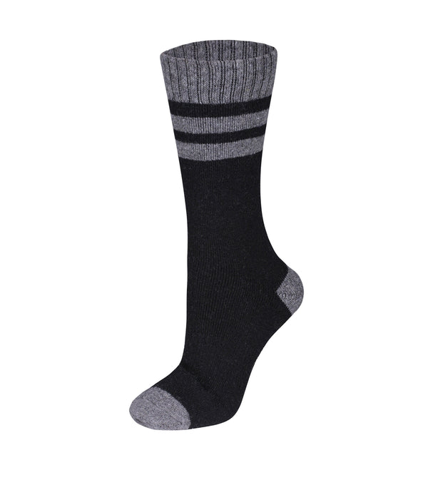 Socks-Wool Knit Black 84-318 - Ganka 