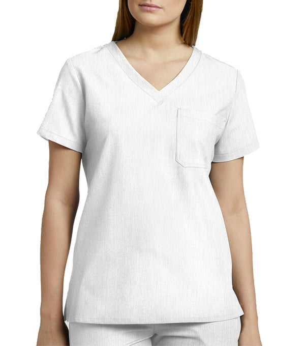 Uniform Top V-neck with 1 Pockets 794 White – Whitecross
