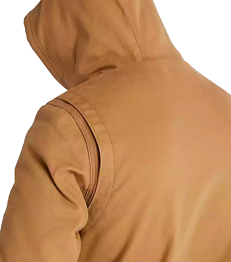 GRITMAN Men's Fleece-Lined Hooded Canvas Jacket (Tan) - Timberland