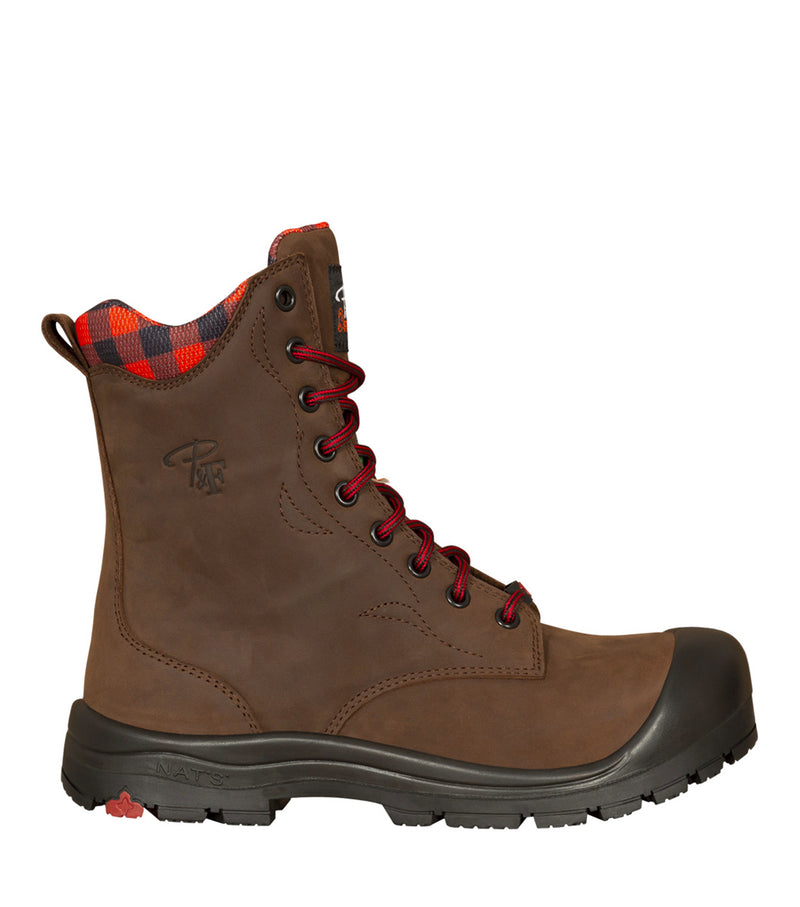 Steel Toe Safety Boots for Women 358 Brown - Pilote et Filles