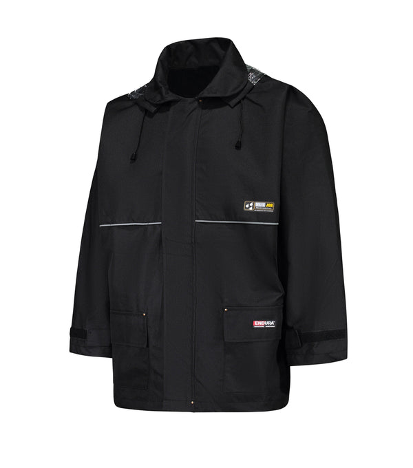 Breathable Raincoat Nylon Black 87-R99-1 - Ganka