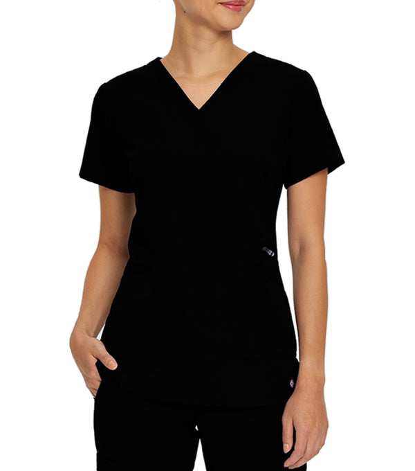 Uniform top V-neck with 3 pockets 796 Black – Whitecross