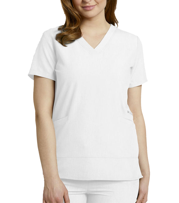 Uniform top V-neck with 3 pockets 796 White – Whitecross