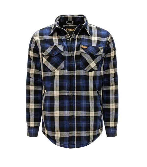 Men's Flannel Jacket with Sherpa Lining - Task