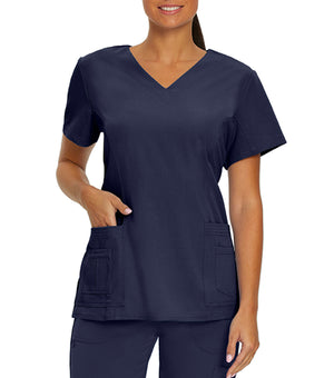 Uniform top V-neck with 4 pockets 659 Navy – Whitecross