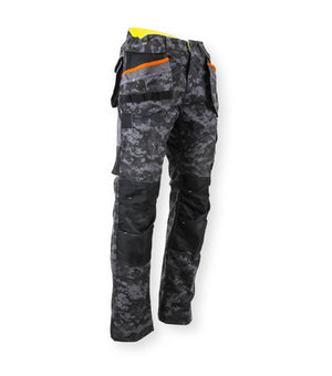 Canvas fabric pants with knee pad pockets DONJON - Hugo Strong