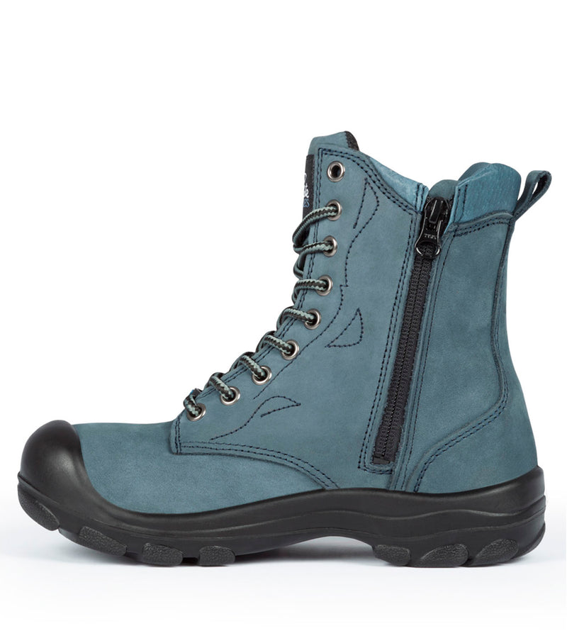 8 '' S558 navy blue work boots, women - Pilote & Filles