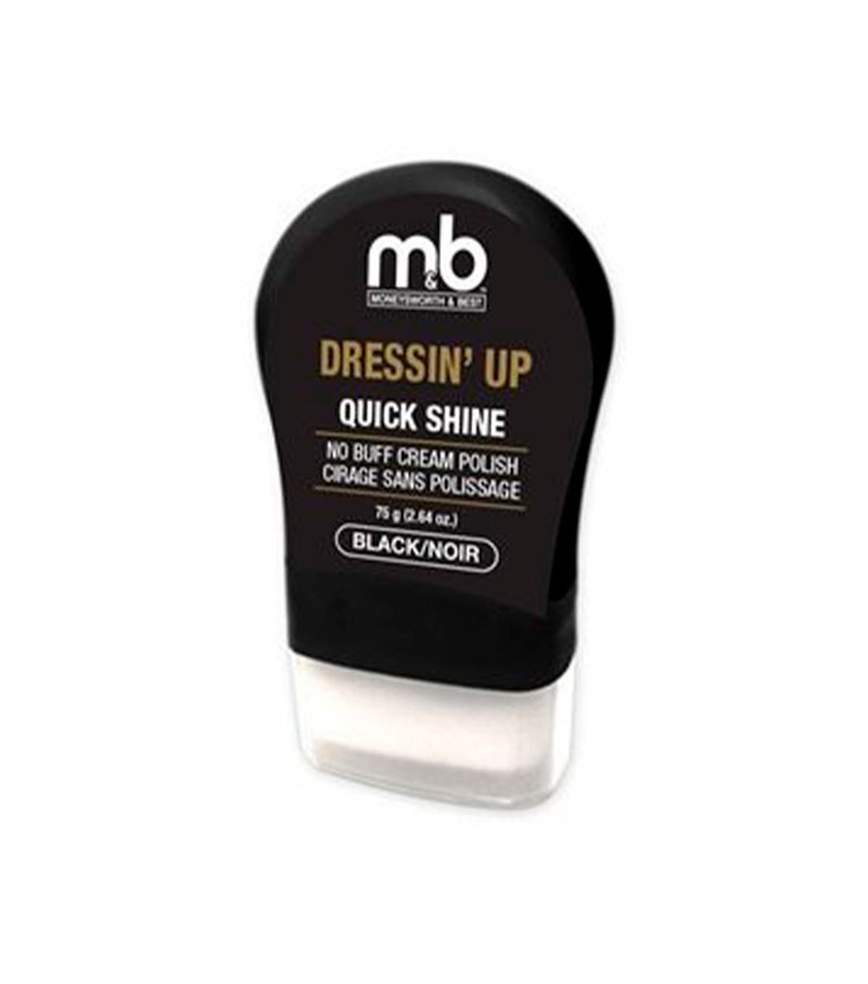 QUICK SHINE NO BUFF CREAM POLISH Black -Moneysworth and Bes