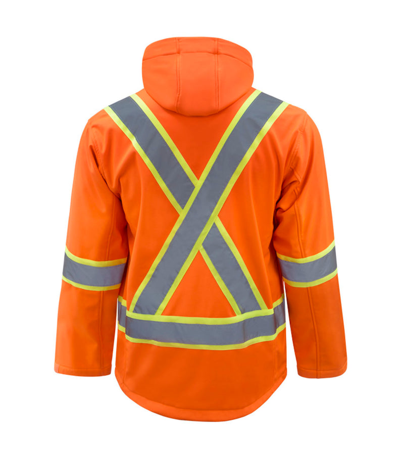 Softshell Jacket HV510 High Visibility with Detachable Hood - Nat's