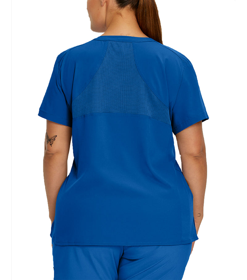 V-neck uniform top with 2 pockets 785 Royal - Whitecross