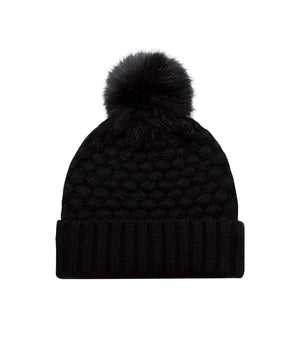 Tuque avec pompon 9L580L Noir - AJM