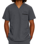 Haut d'uniforme Encolure en V à 3 poches 2207  Gris – Whitecross