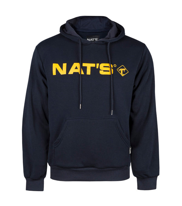 Navy Hooded Work Cotton Fleece with Logo - Nat's