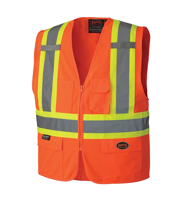 Veste de travail haute visibilité avec fermeture éclaire - Pionner