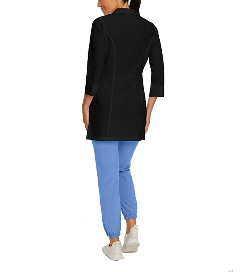 Mid-length Smock with Zipper 2417 Black - Whitecross