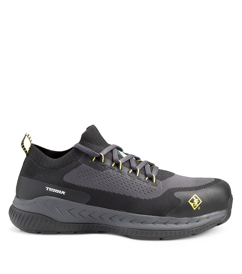 Souliers de travail Eclipse (Noir/Jaune) sans métal - Terra