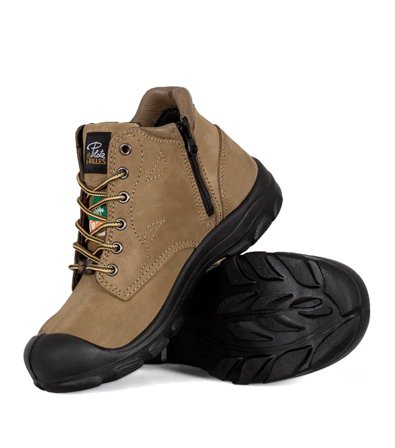 6'' Work Boots S556 in Nubuck Leather - Pilote & Filles