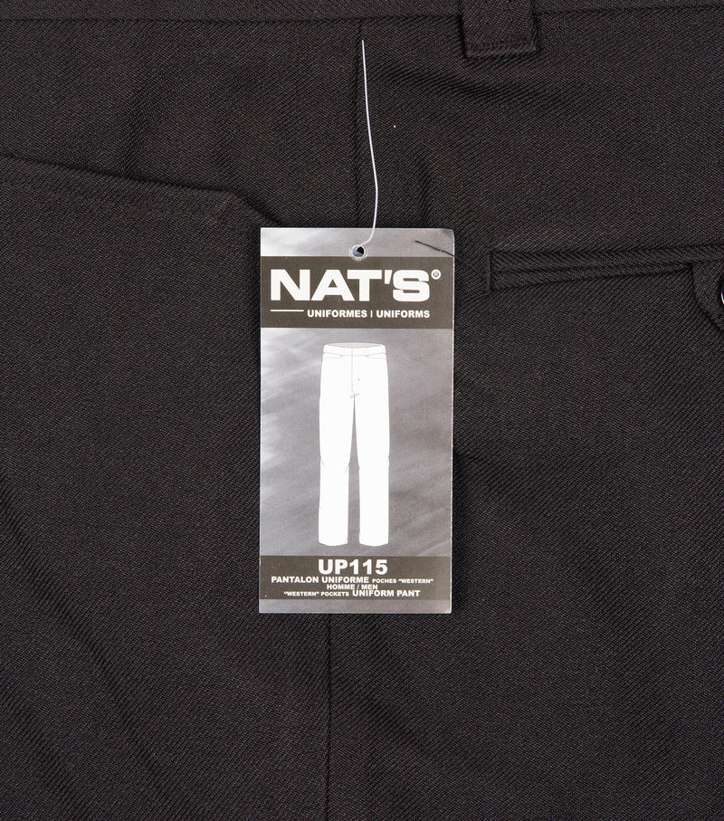 Black Uniform Pant with Western Pockets - Nat's