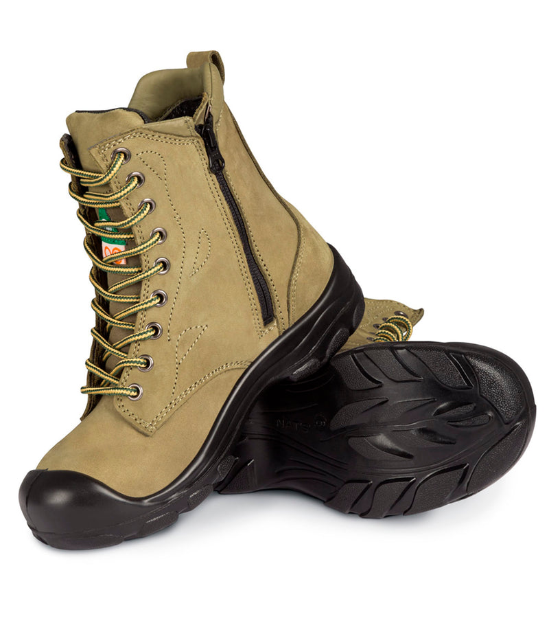 8 '' work boots S558 khaki, woman - Pilote & Filles