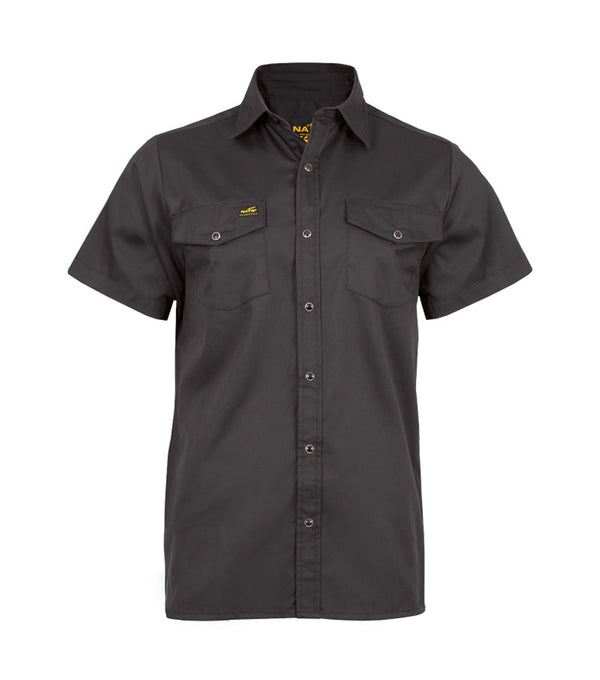 Short Sleeve Work Shirt WR300 Black - Nats