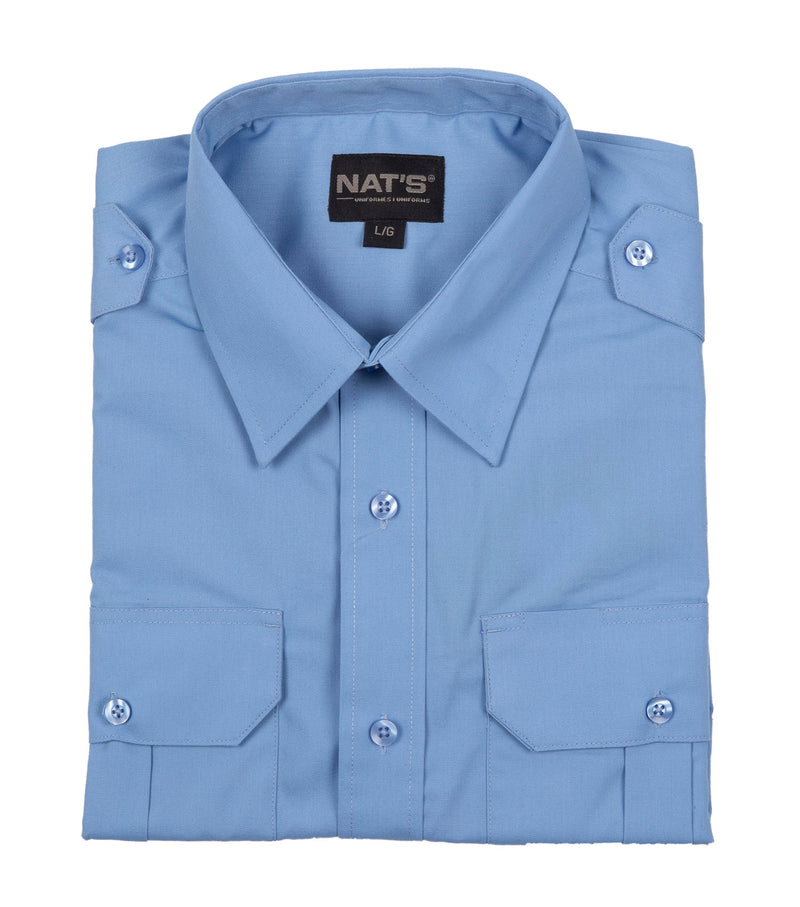 Uniforme chemise militaire bleu pale à manches courtes - Nat's