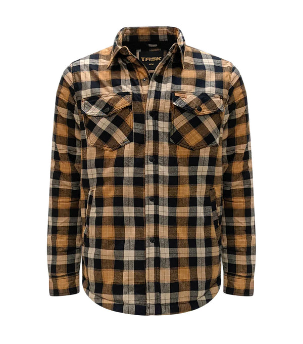 Men’s Flannel Jacket with Sherpa Lining Tan - Task