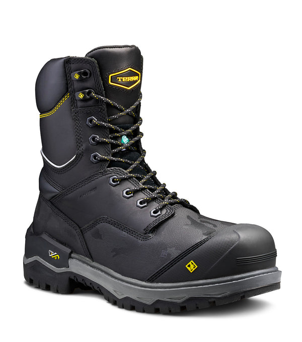 8'' Work Boots Gantry (Black) with Waterproof Membrane – Terra