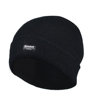 Cuff Tuque Acrylic Knit Black 77-8545 - Ganka