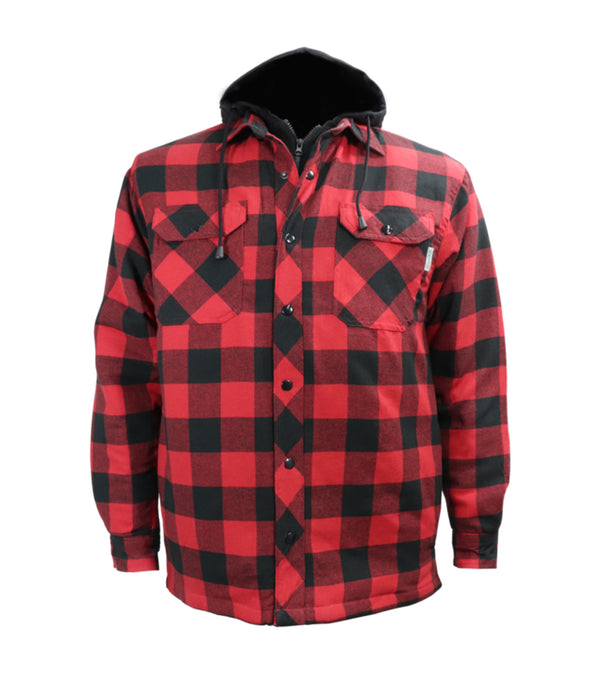 Lined Work Flanel Vest with Hood 626DCF - Gatts
