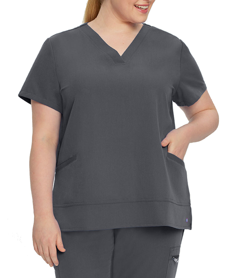 Haut d'uniforme Encolure en V à 3 poches 796 Gris Foncé – Whitecross