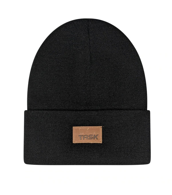 One Size Fits All Tuque with Leather Patch - Task