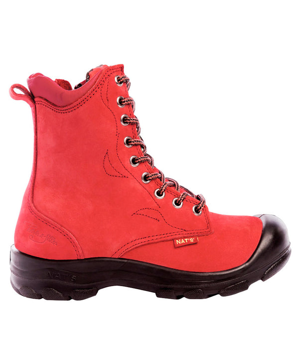 8 '' work boots S558 red, woman - Pilote & Filles