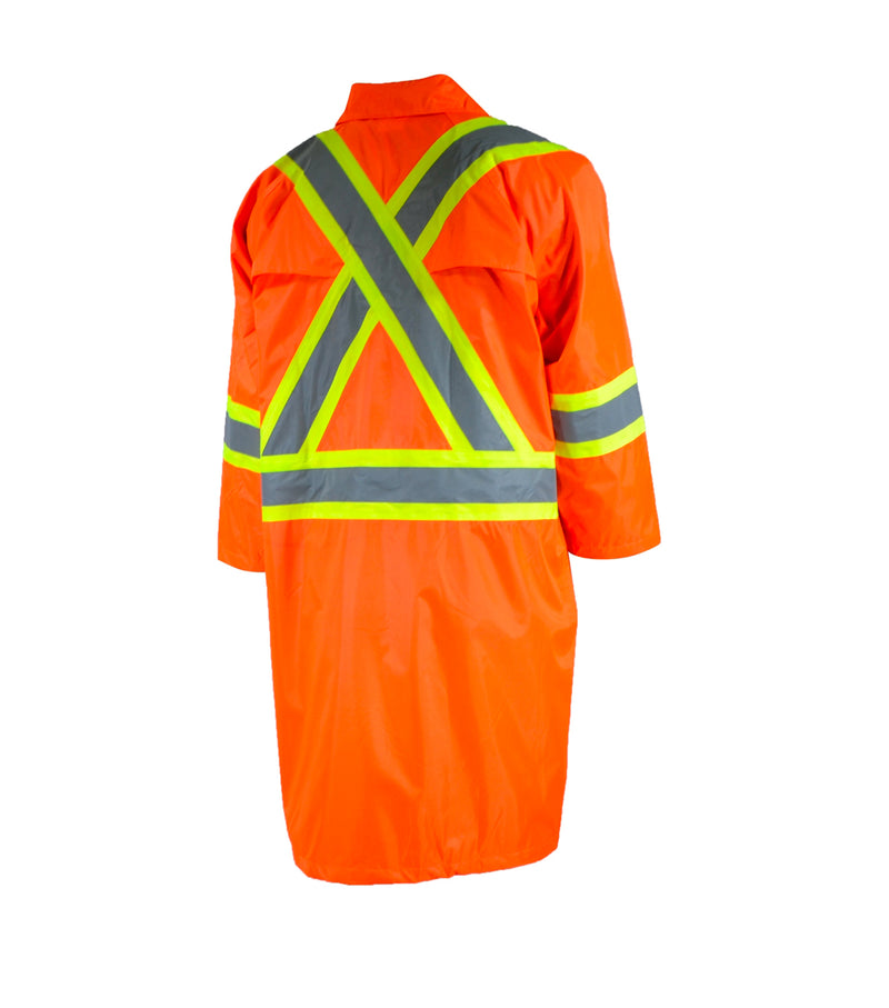 Three-quarter Coat in  High Visibility Nylon Orange 87-WC-72 - Ganka